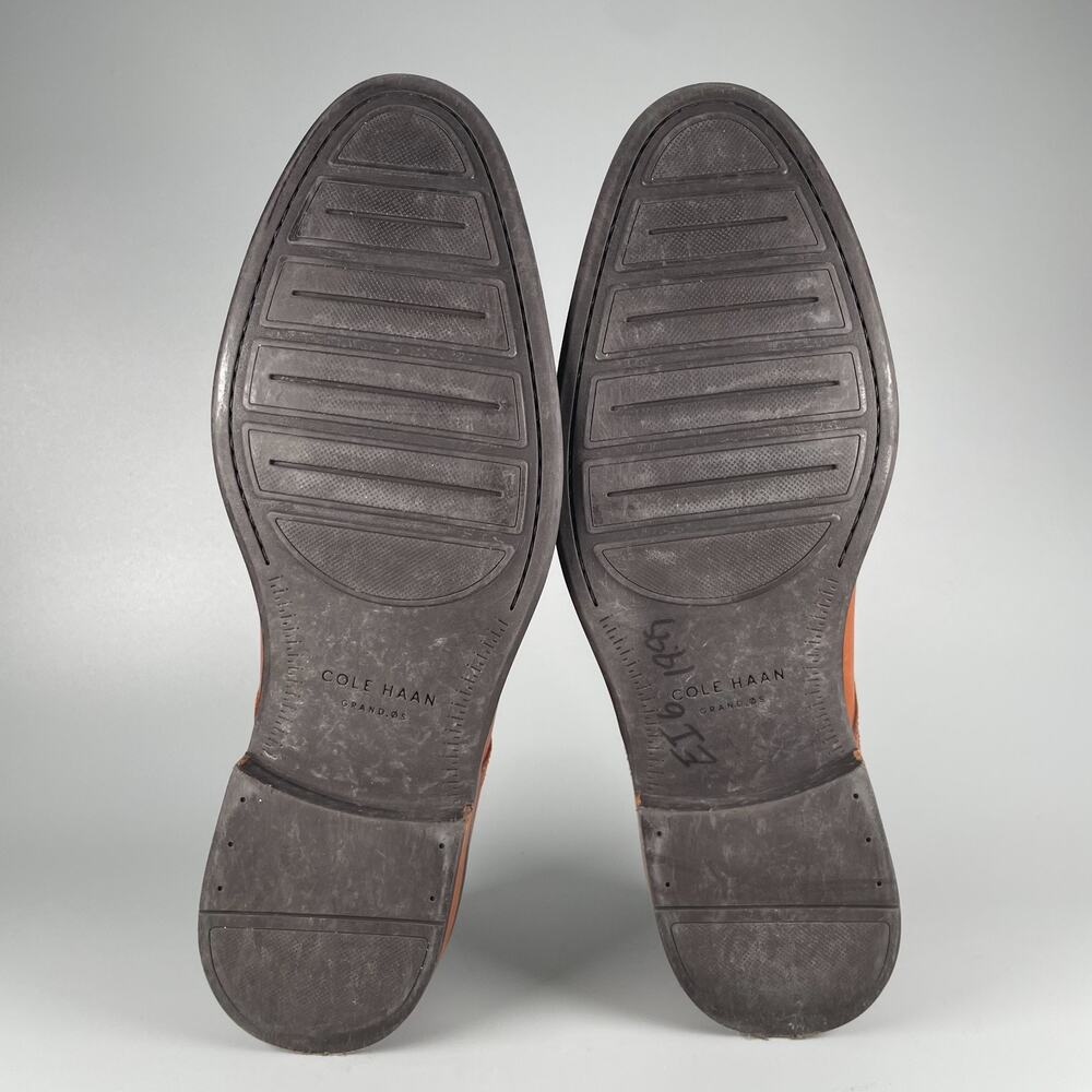 Cole Haan Grand OS Lenox Hill Men's 8.5 M Brown Split Toe Oxford Dress Shoes EUC - Picture 4 of 9
